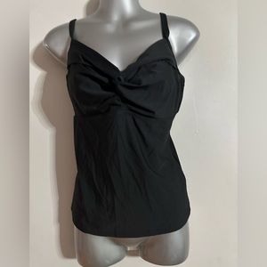 Athleta Black Tankini Swim Top Size 34D/DD